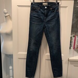 Madewell distressed high riser skinny jeans